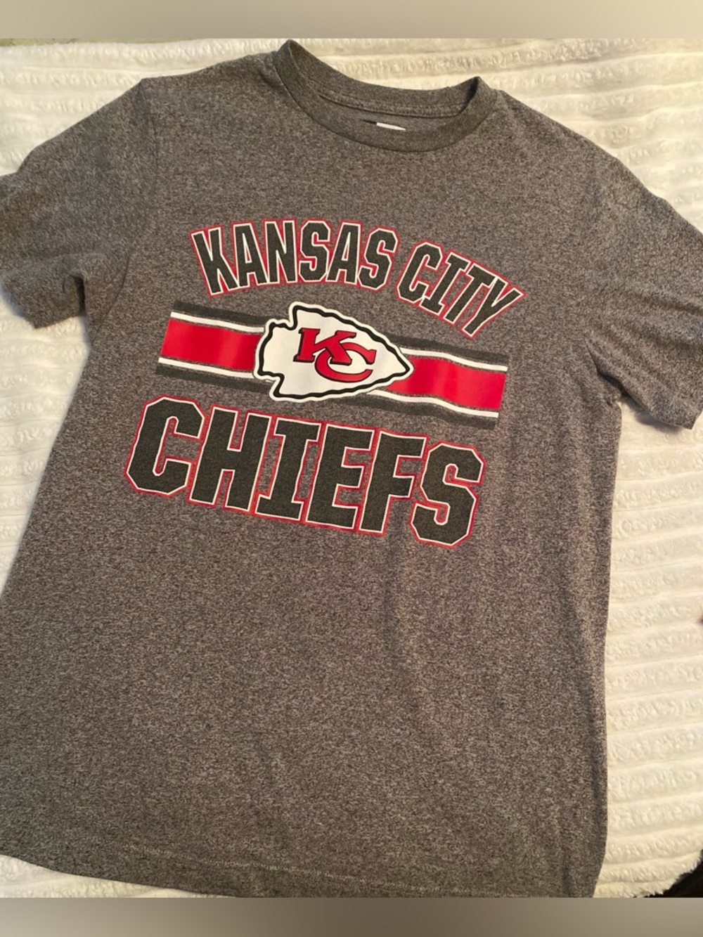 💎3 FOR $15💎NFL KC Chiefs Apparel Gray Tee